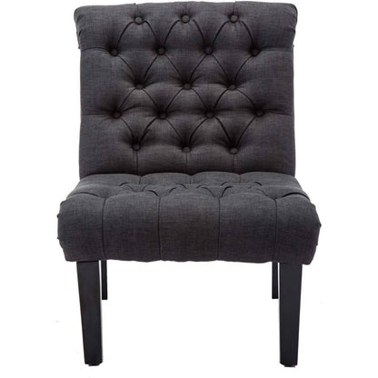 Gray Accent Chair With Wood Legs For Living Room Decor
