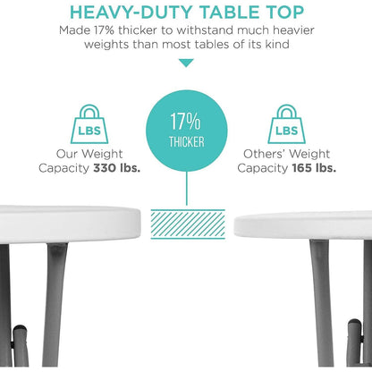 Bar Height Folding Table Indoor Outdoor Patio Table