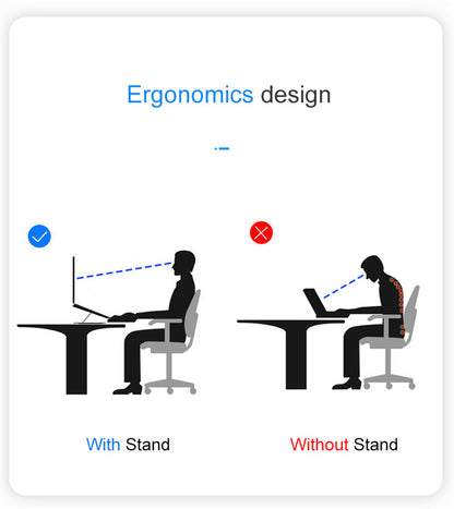 Folding Adjustable Desktop Stand for Notebook and Tablet