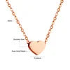 Simple Heart Pendant Necklace | Stainless Steel Clavicle Choker for Girls