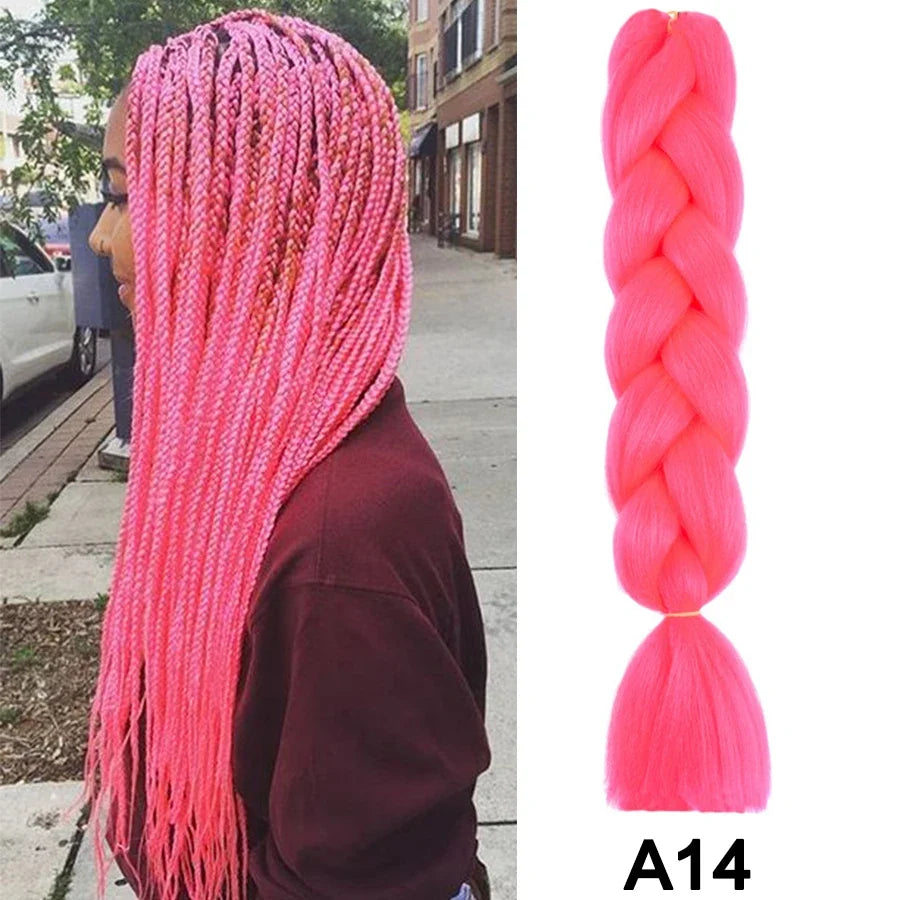 Jumbo Braiding Hair Synthetic Crochet Braids Hair Knotless Braids For Box Braids Senegales Tribal Braids Yaki Hair Extensions