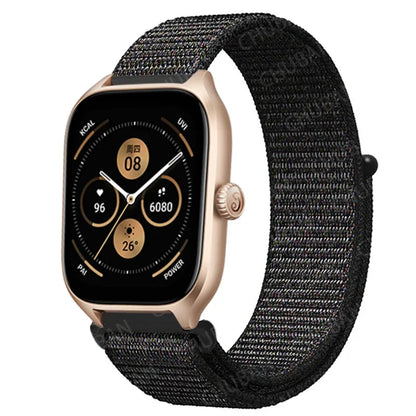 Loop Band For Amazfit GTS 4/3/2/2e Mini/GTR 4/3/Pro/GTR2/47mm/stratos Nylon 20mm/22mm Watch Bracelet Amazfit bip-U-S-lite strap