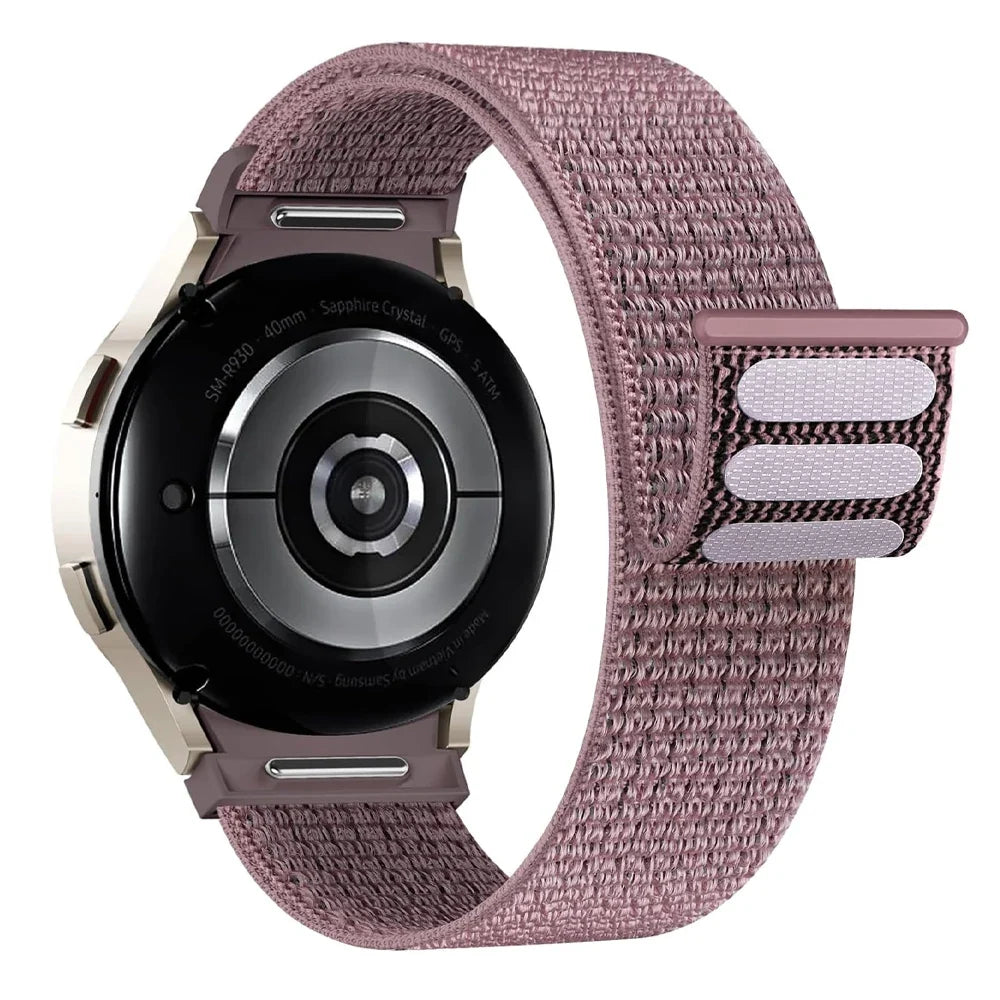 Band For Samsung Galaxy Watch 7/6/4/classic/5 pro 44mm 40mm wrist No Gaps Nylon sport loop correa bracelet Galaxy Watch 7 Strap