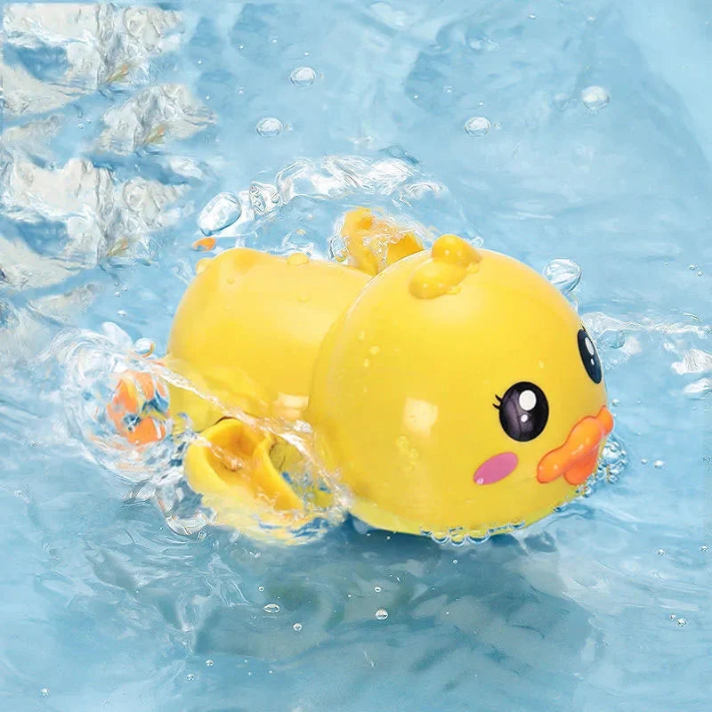 Baby bath toys for children water play small yellow duck swimming baby kids play with water duckling small turtle boys and girls