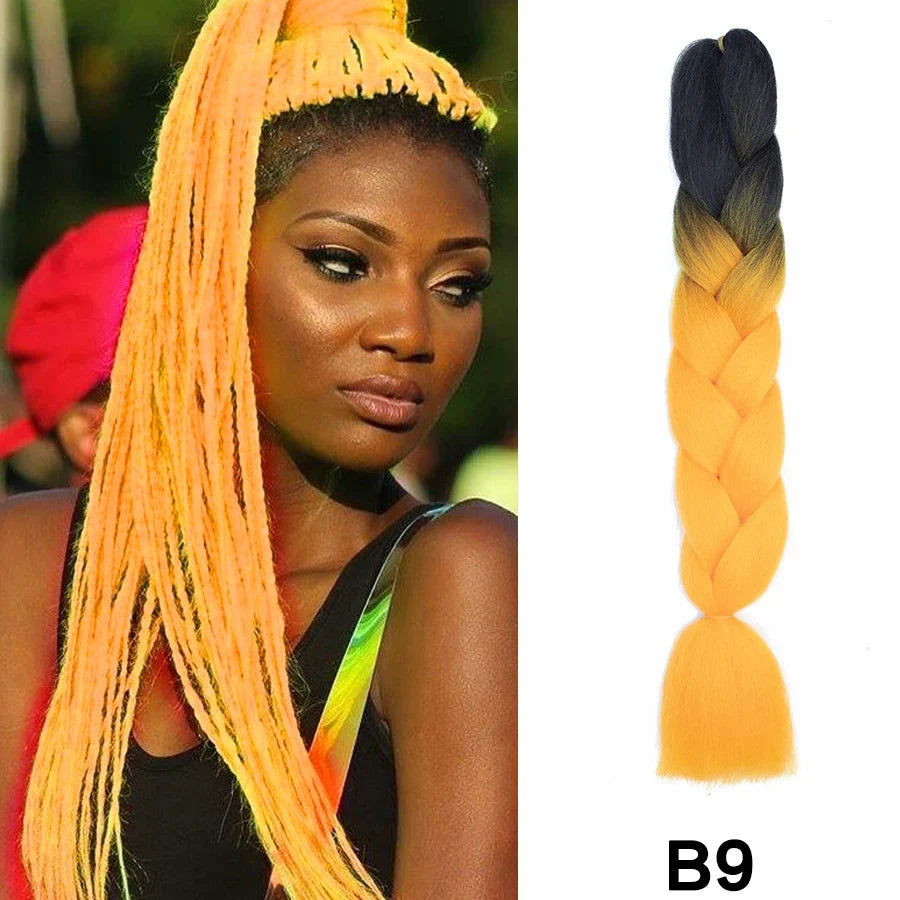 Jumbo Braiding Hair Synthetic Crochet Braids Hair Knotless Braids For Box Braids Senegales Tribal Braids Yaki Hair Extensions