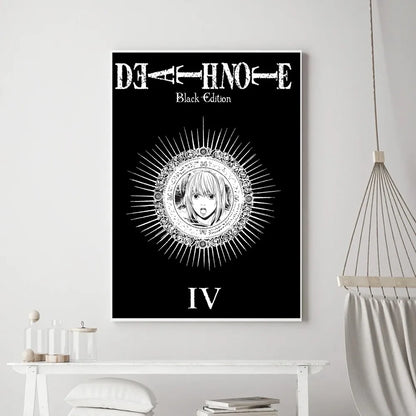Hot Anime Death Note Poster Prints Poster Wall Painting Bedroom Living Room Wall Bar Restaurant Sticker Small