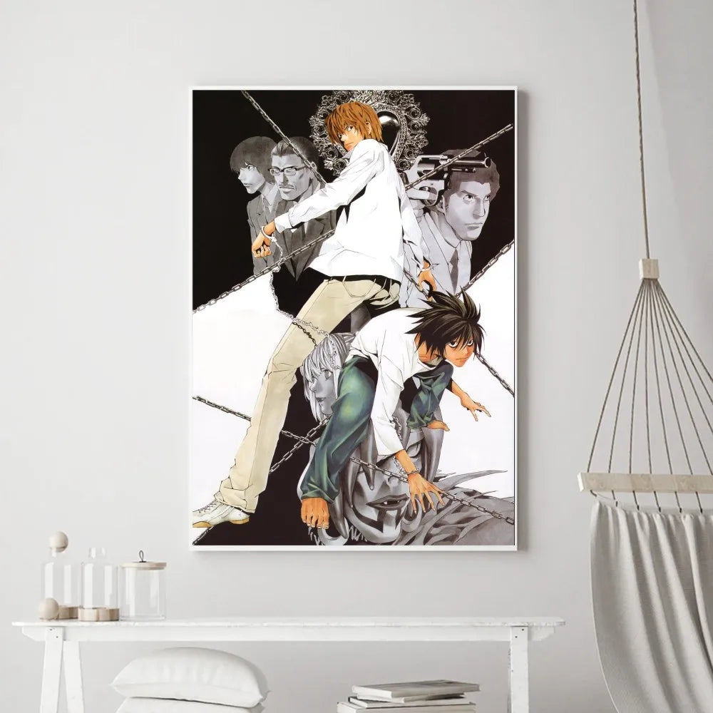 Hot Anime Death Note Poster Prints Poster Wall Painting Bedroom Living Room Wall Bar Restaurant Sticker Small