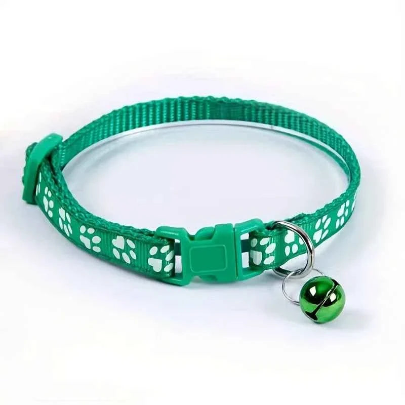 Colorful Adjustable Cat Collar with Bell