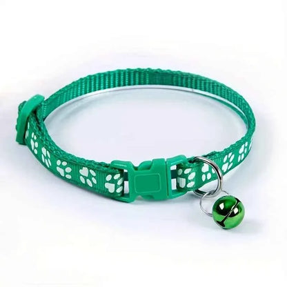 Colorful Adjustable Cat Collar with Bell