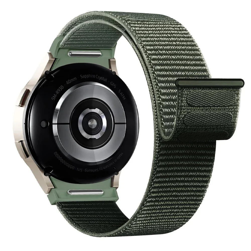 Band For Samsung Galaxy Watch 7/6/4/classic/5 pro 44mm 40mm wrist No Gaps Nylon sport loop correa bracelet Galaxy Watch 7 Strap