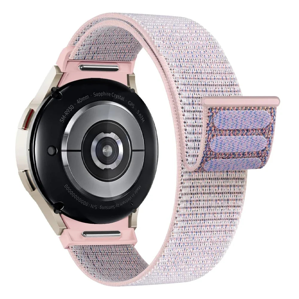 Band For Samsung Galaxy Watch 7/6/4/classic/5 pro 44mm 40mm wrist No Gaps Nylon sport loop correa bracelet Galaxy Watch 7 Strap