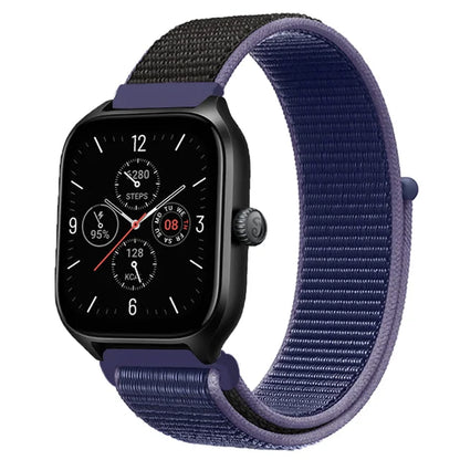 20mm 22mm Nylon Loop Strap for Amazfit GTR 42 47mm/GTR2/2e/3/3 Pro/4/GTS/GTS2/mini/3/4 Bracelet for Amazfit Bip-U-S/Stratos 2 2S