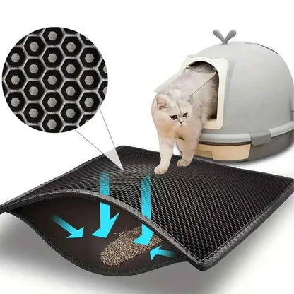 Cat Litter Mat – Waterproof, Double Layer for Clean Floors