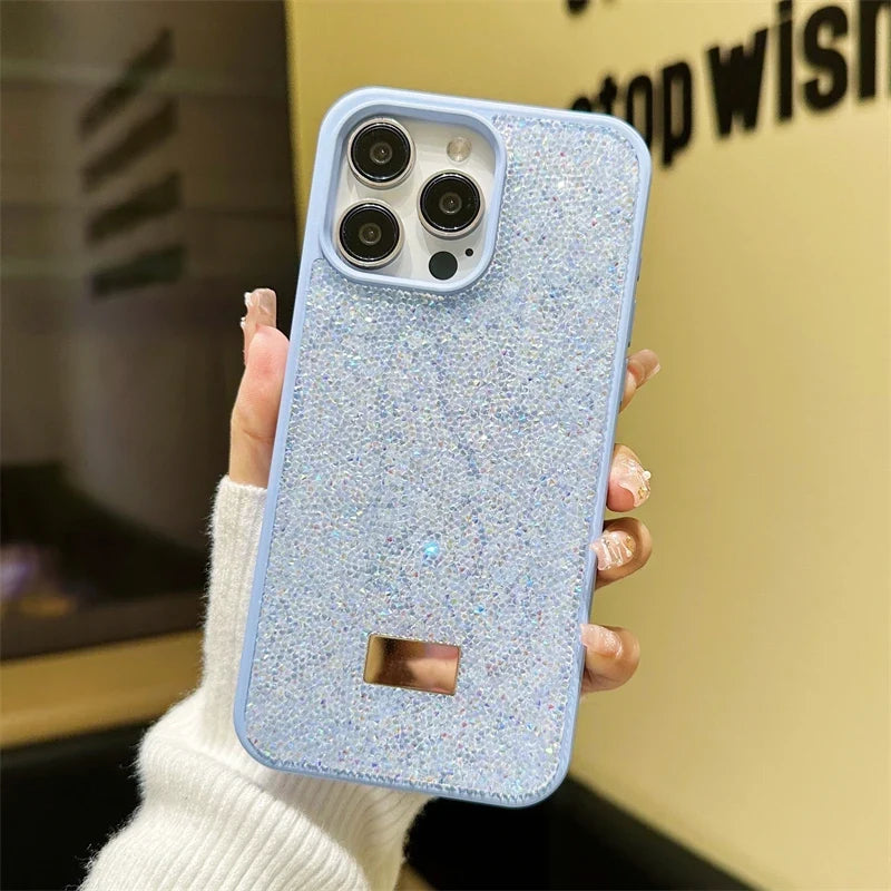 Luxury Shiny Diamond Phone Case For iPhone 16 15 14 Pro Max Plus 16SE 13 12 11 Fashion Star Diamond Soft Rubber Protective Cover