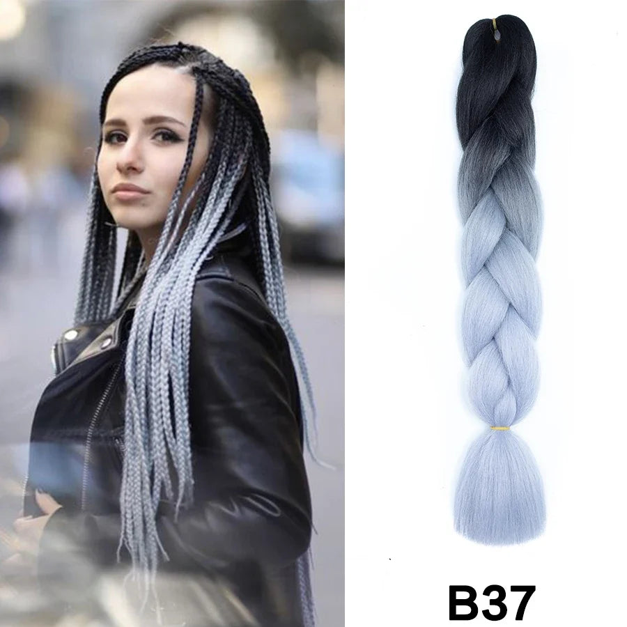 Jumbo Braiding Hair Synthetic Crochet Braids Hair Knotless Braids For Box Braids Senegales Tribal Braids Yaki Hair Extensions