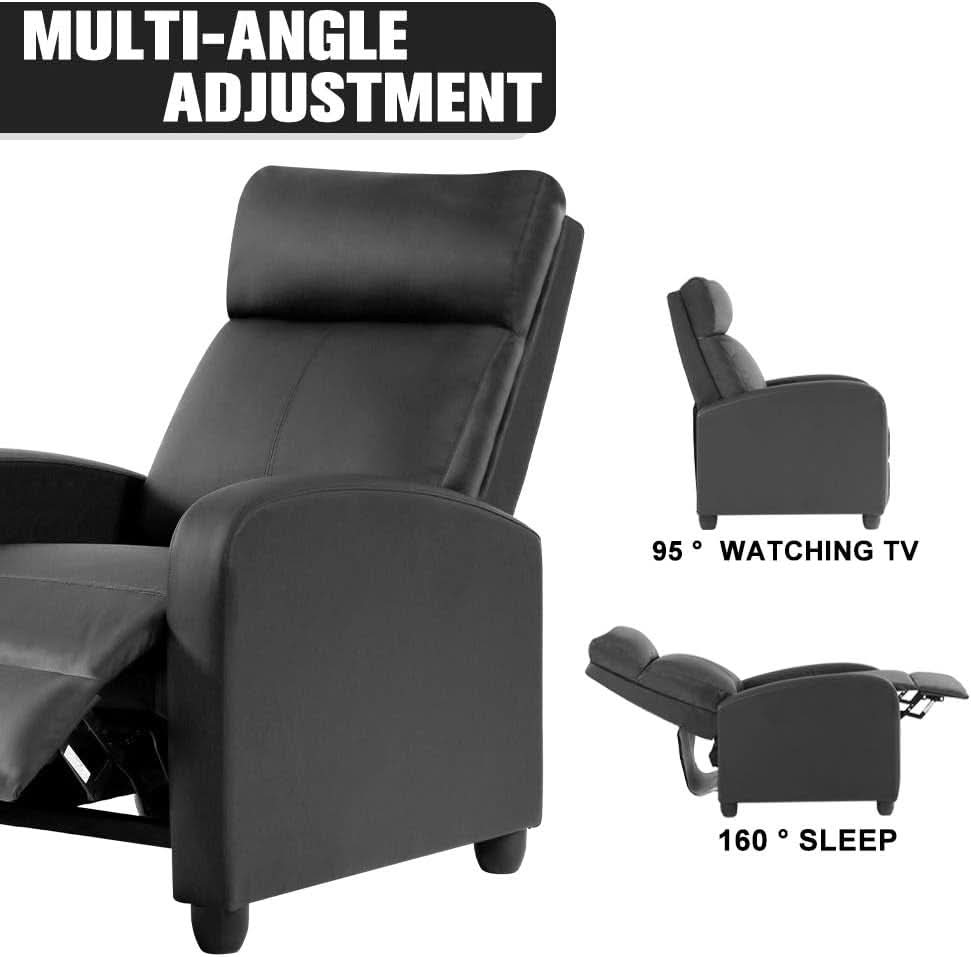 Leather Recliner Sofa With Massage And Heat Therapy