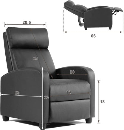 Leather Recliner Sofa With Massage And Heat Therapy