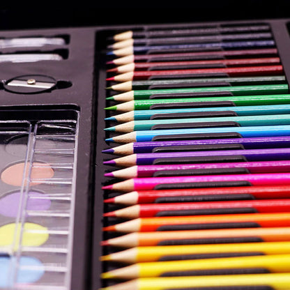 Complete Painting Set with Brushes, Oil Pastels, and Watercolor Pens