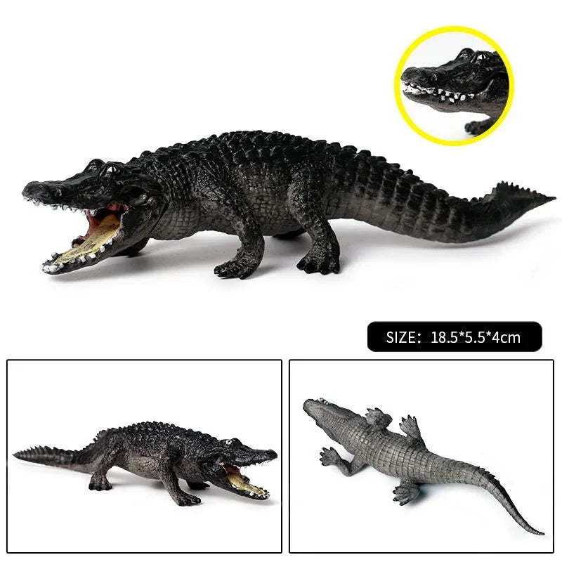 Sarcosuchus Crocodile Action Figure | Hand-Painted Wild Animal Model